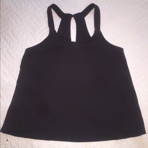 EVERLY Gray Blouse Sleeveless Tank with Back Flare